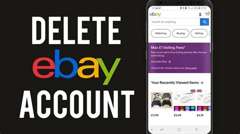 How To Delete Ebay Account On Phone Delete Ebay Account 2019 Youtube