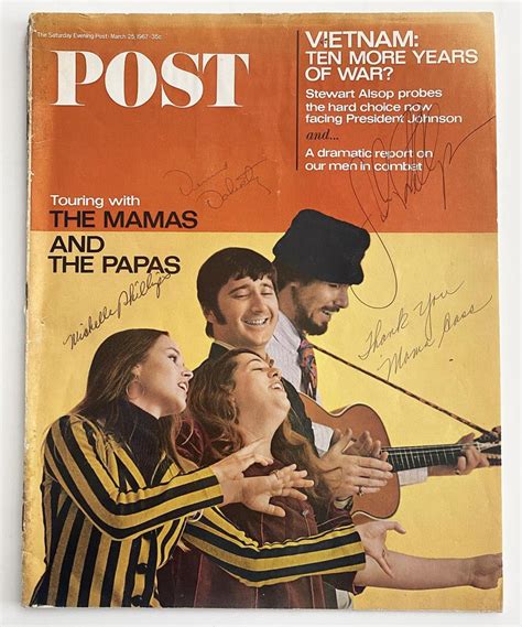 Sold Price The Mamas And The Papas Signed Saturday Evening Post Magazine