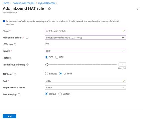 Azure Load Balancer Portal Settings Microsoft Learn