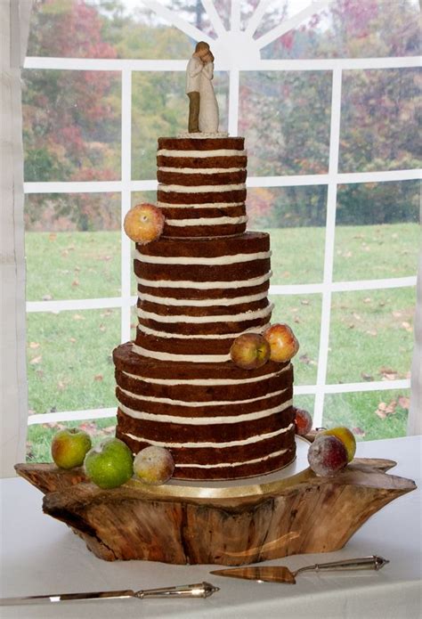 A Barely Iced Apple Spice Wedding Cake Laurelridgecc Fallweddings