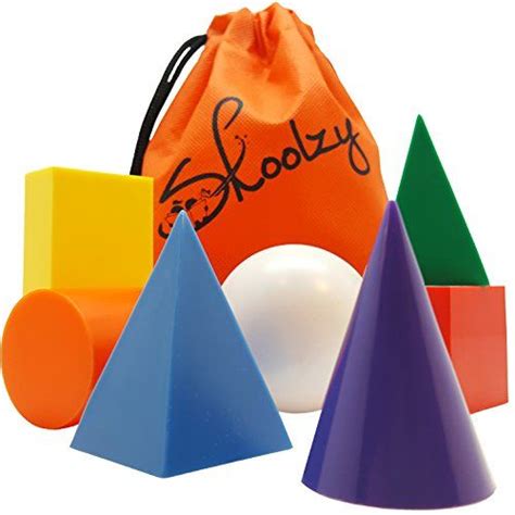 Skoolzy Geometric Shapes Montessori Toys 7 Jumbo 3d Geometric Solids