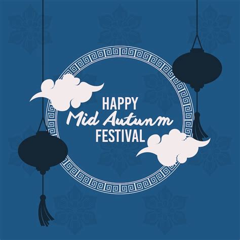 Premium Vector Happy Mid Autumn Festival Card