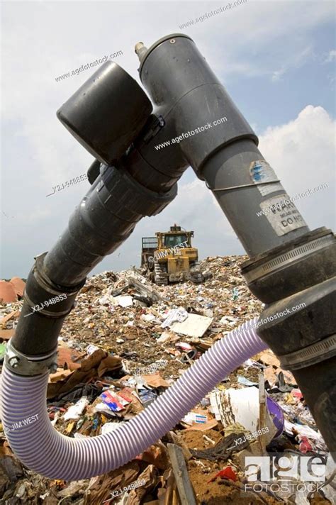 Marshall Michigan A Well Collects Methane Gas From Decaying Garbage