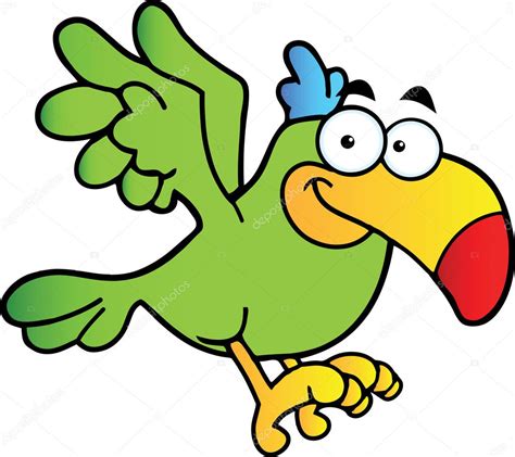 Flying Green Parrot Stock Photo By ©hittoon 8243940