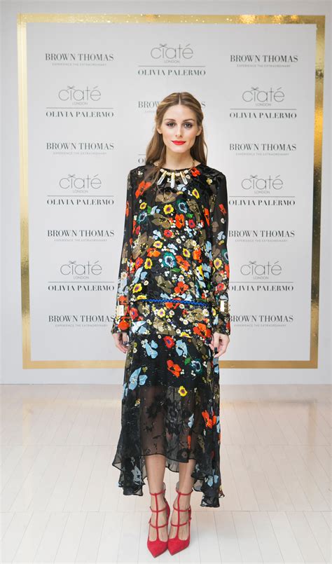 Olivia Palermo In The Fall Floral Print Dress Vogue