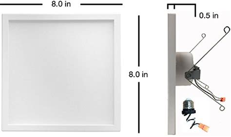 Pixi 4 Pack Square Led 8″x8″ Recessed Can Retrofit Fits 5″ And 6″ Cans