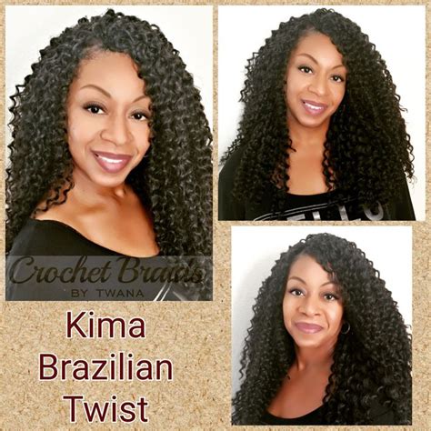 crochet braids featuring kima brazilian twist 4 packs installed full length then trimmed