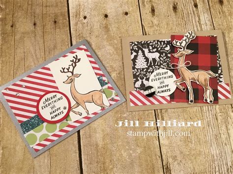 Reindeer Christmas Card With 1 Layout And 2 Designs Jills Card Creations