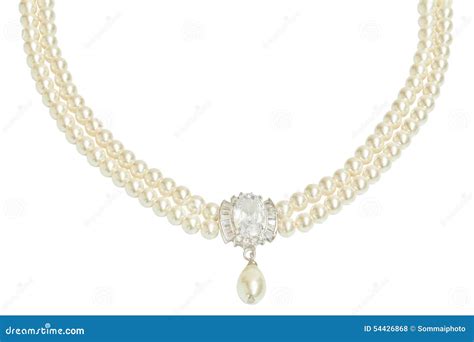 Diamond And Pearl Necklace Stock Photo Image Of Valentine 54426868