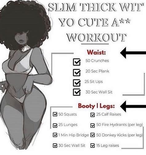 Slim Thick “ Workout🏋️‍♀️💕 Mariahkayhearts👑 In 2020 Slim Thick Workout Slim Thick Body Slim
