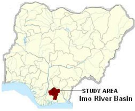 Map Of Nigeria Showing Imo River Basin Download Scientific Diagram