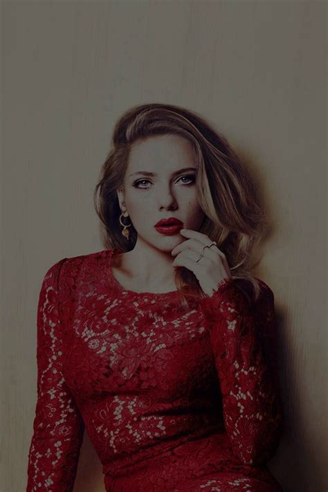 Scarlett Johansson Red Dress Wallpaper