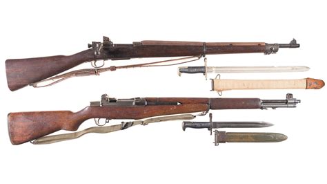 Two World War Ii Us Military Rifles With Bayonets Rock Island Auction