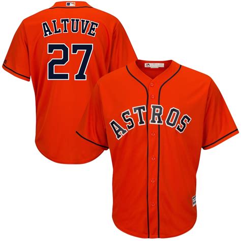 Youth Jose Altuve Orange Houston Astros Official Cool Base Player Jersey