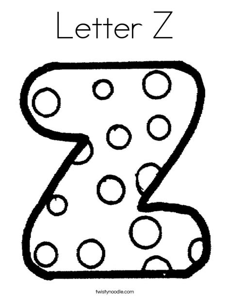 Alphabet Z Coloring Pages Learny Kids