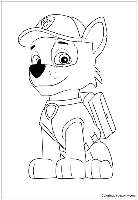 There are at least 5 different characters you can introduce to your children which are marshall, rubble, chase, rocky. Rocky from Paw Patrol Coloring Pages - Cartoons Coloring ...