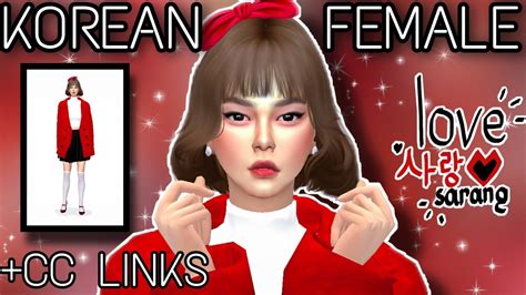 The Best Korean Female Cc For The Sims 4 Cc Links 2 Youtube