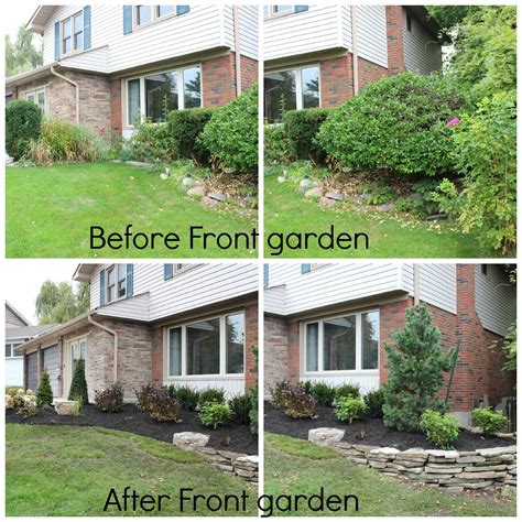 Before And After Of A Sloped Front Garden Now Complete With A Stone