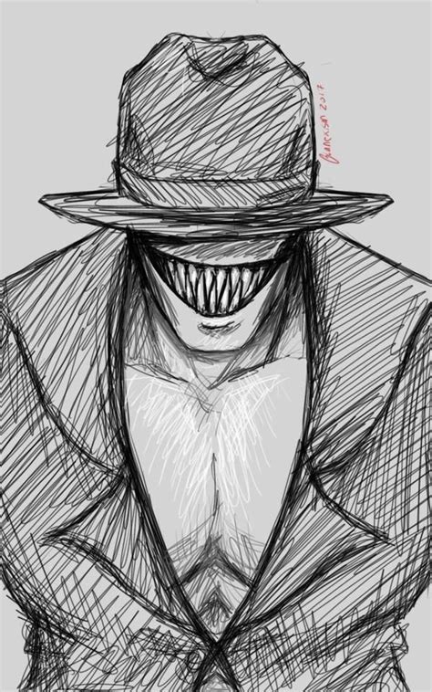 Cute drawing ideas are among the things we can draw when we are bored. Sketchy man by Flanexism | Creepy drawings, Scary drawings ...