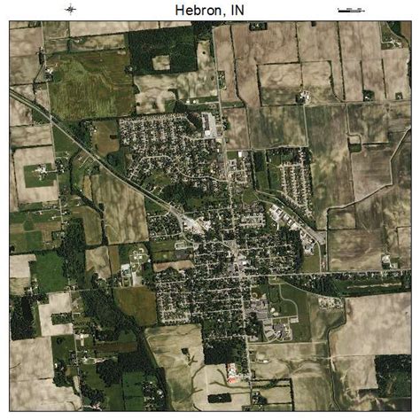 Aerial Photography Map Of Hebron In Indiana