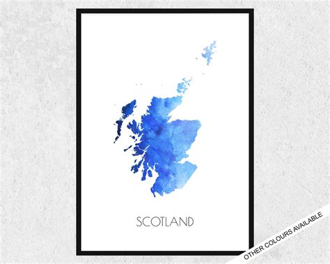 Scotland Print Scottish Wall Art Scotland Map Etsy Uk Scotland Map
