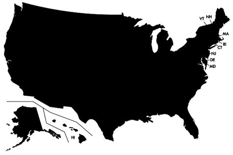 Blank Map Of United States For Students