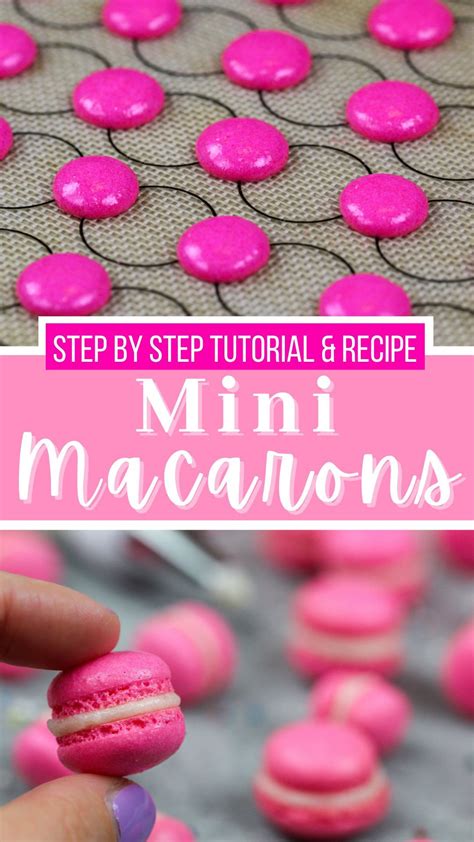 Mini Macarons Step By Step Recipe And Video Tutorial Recipe Macarons