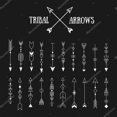 Set Of Tribal Arrows Stock Vector Image By ©21kompot 85310910