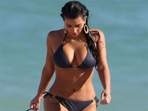 Wet And Messy Celebrities Kim Kardashian