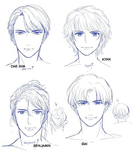 Hairstyle Drawing Reference Anime Guy Drawing Boy Hair Drawing