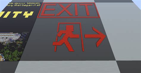 My Take On Exit Signage Using A Map In Item Frame Rminecraft