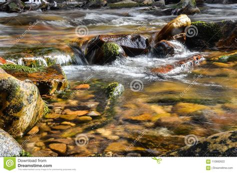 The Rock Waterfall Of A Fast Flowing River Stock Photo Image Of Blue
