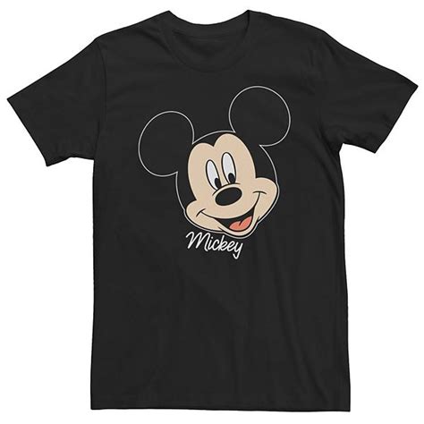 Big And Tall Disney Mickey Mouse Smile Face Portrait Tee