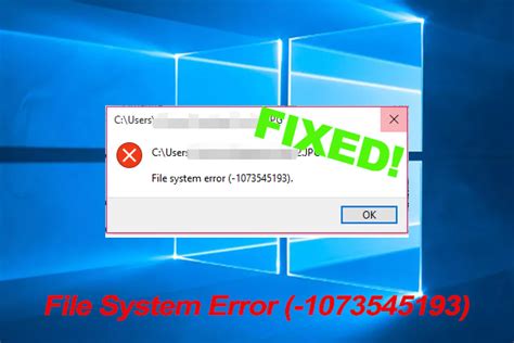 Ways To Fix File System Error In Windows