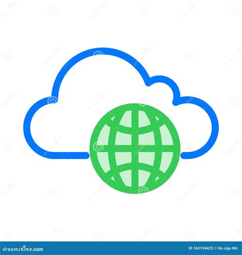 Public Cloud Web Service Cloud Computing Icon Stock Illustration