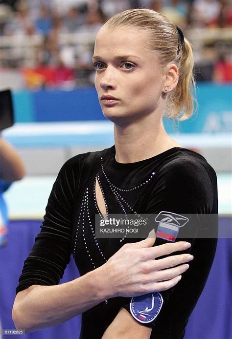 svetlana khorkina of russia looks disappointed at the end of the news photo getty images