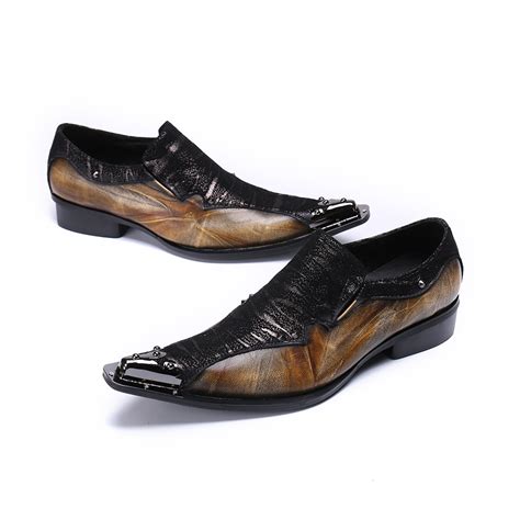 Autumn Italian Style Luxury Men Shoes Genuine Leather Pointed Toe Men