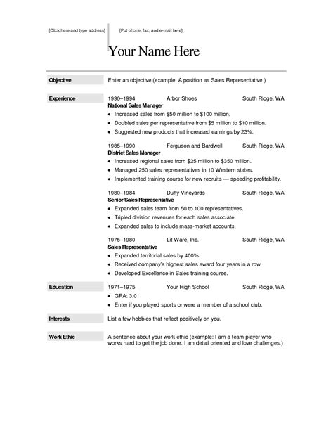 Printable Resume Templates Customize And Print