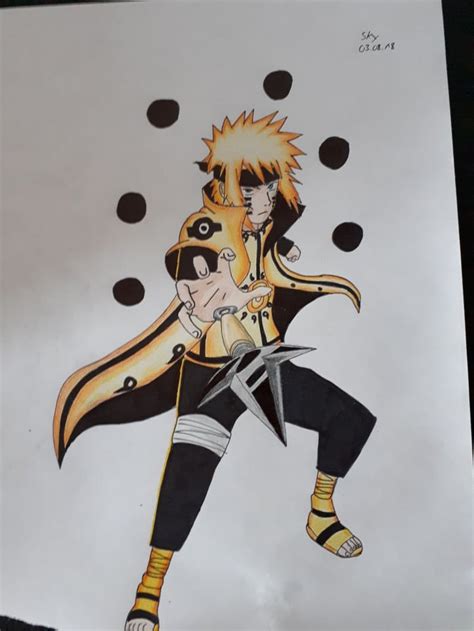 I Tried Drawing Minato In Six Paths Sage Mode 9gag