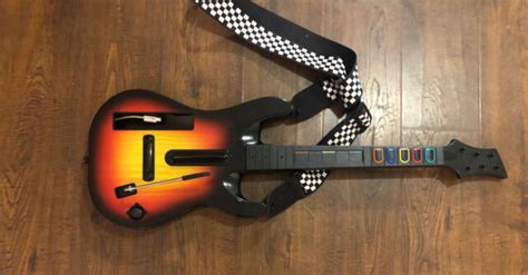 Nintendo Wii Activision Guitar Hero World Tour Red Sunburst Guitar With Strap Ebay