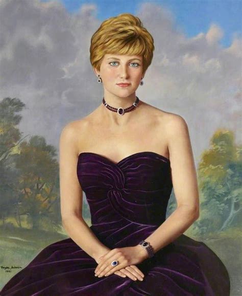 An Official Oil Painting Of Princess Diana By British Artist Douglas