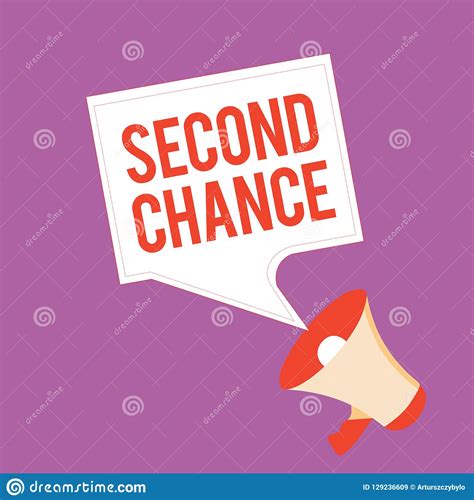 Text Sign Showing Second Chance Conceptual Photo Giving Another Shot