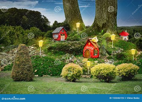Beautiful Fairytale Village In A Wondrous Wild Place Stock Image