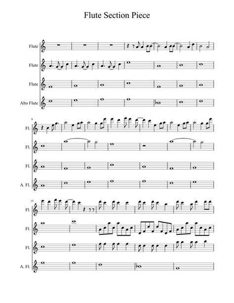 Flute Section Piece Sheet Music For Flute Download Free In Pdf Or