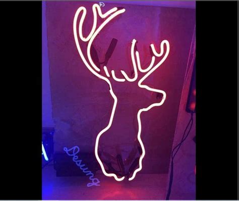 Deer Neon Sign Customized Neon Led Signlight For Wall Mount Etsy