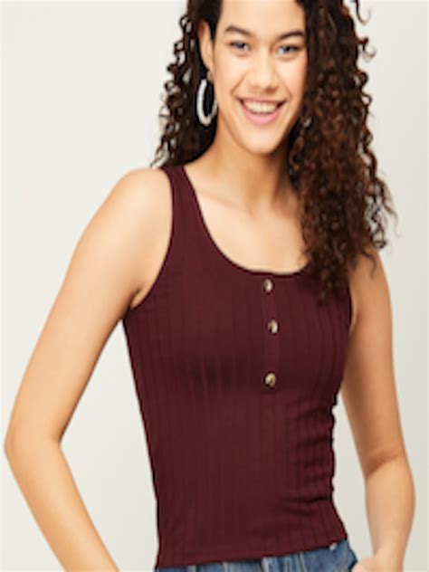 Buy Ginger By Lifestyle Red Crop Top Tops For Women Myntra