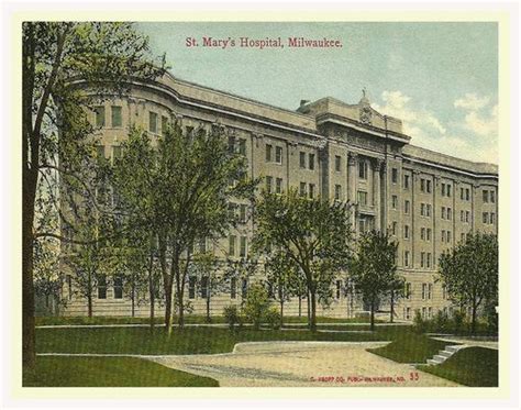 Reproduction Postcard From A Vintage St Marys Hospital Milwaukee