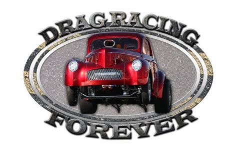 Drag Racing Forever 3 D Metal Sign Vintage Style Retro Gas Oil Garage