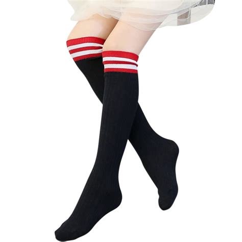 Knee High Socks School Girl Uniform Soccer Sport Women Girls