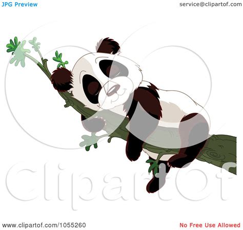 Royalty Free Vector Clip Art Illustration Of A Cute Baby Panda Sleeping